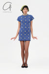 YANYAN KNITS 24 Autumn and Winter Short Sleeve Dress YYK-YYW24-0022-LAN Blue